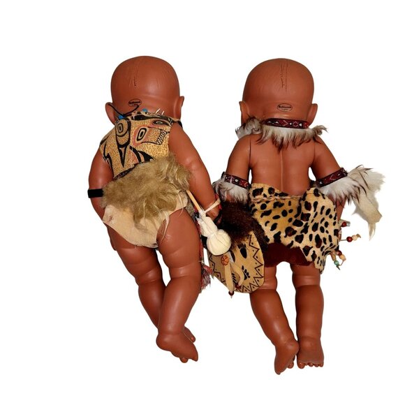 16" Native American Baby Boy Doll Anatomically Correct Goldenvale Set Of 2 - Picture 7 of 11